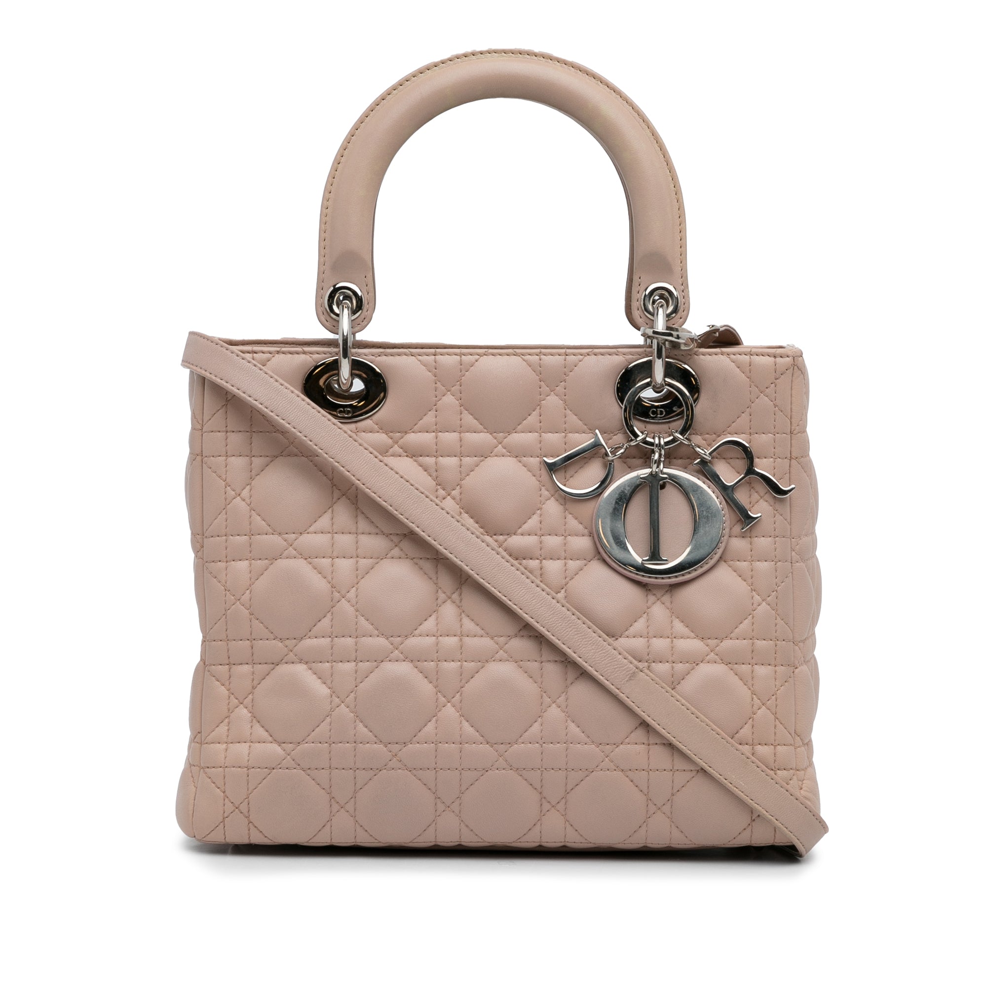 Medium Lambskin Cannage Lady Dior