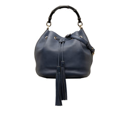 Miss Bamboo Leather Bucket Bag_0