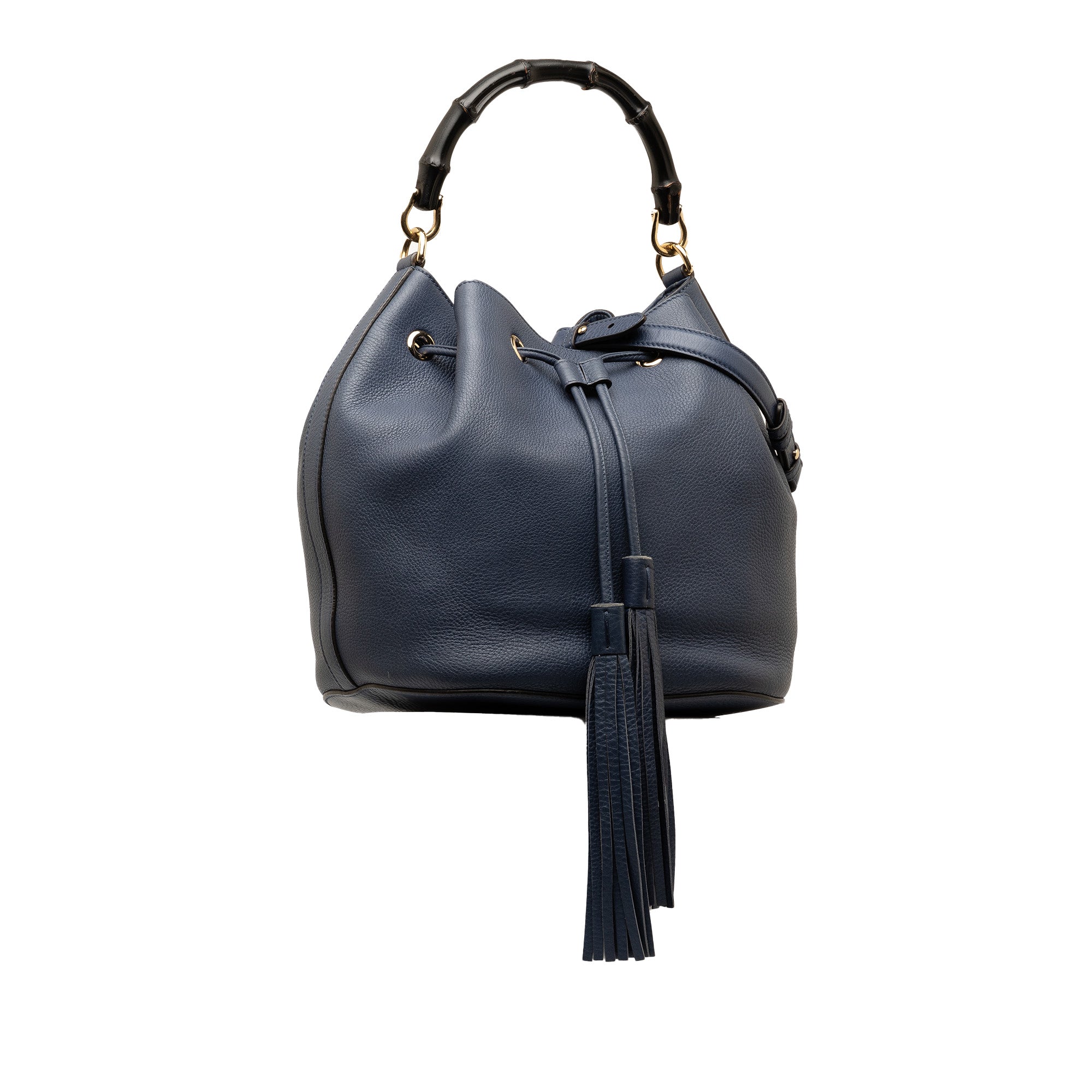 Miss Bamboo Leather Bucket Bag_1