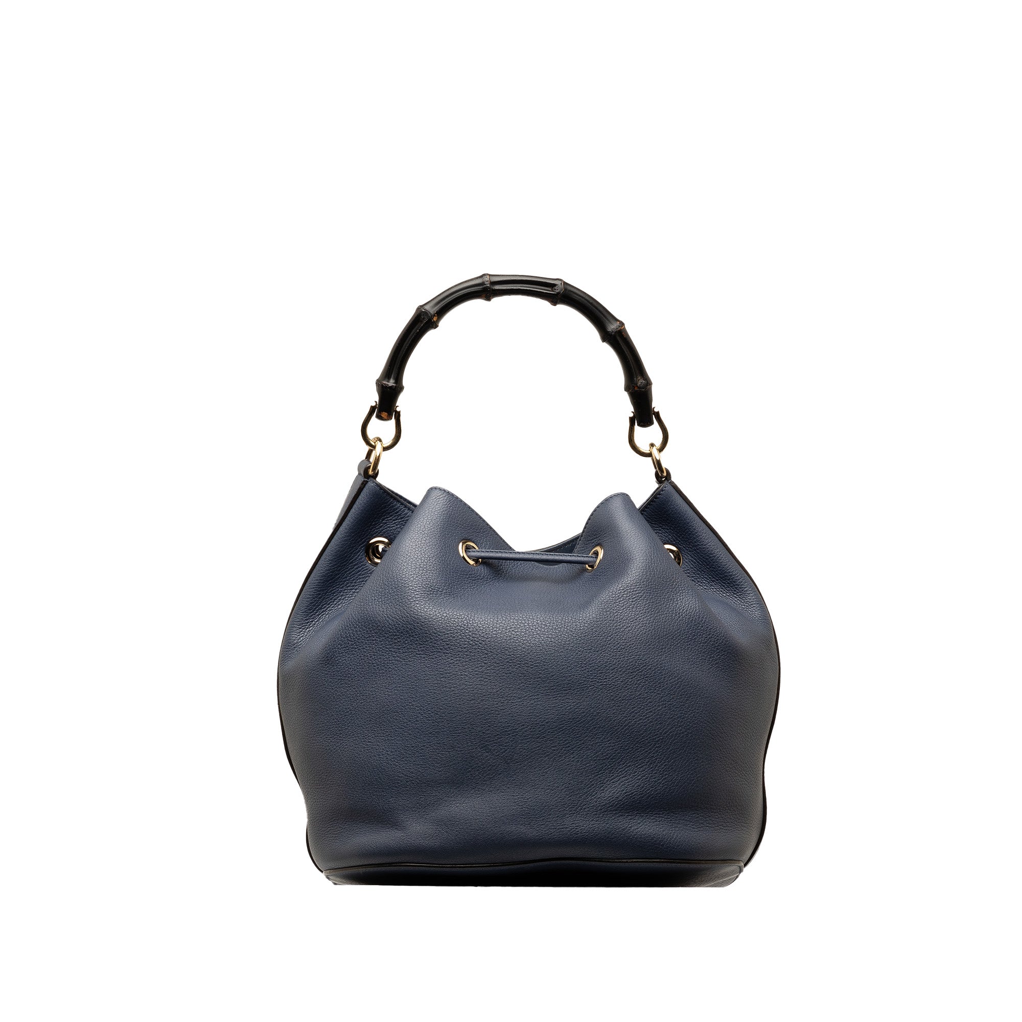 Miss Bamboo Leather Bucket Bag_2