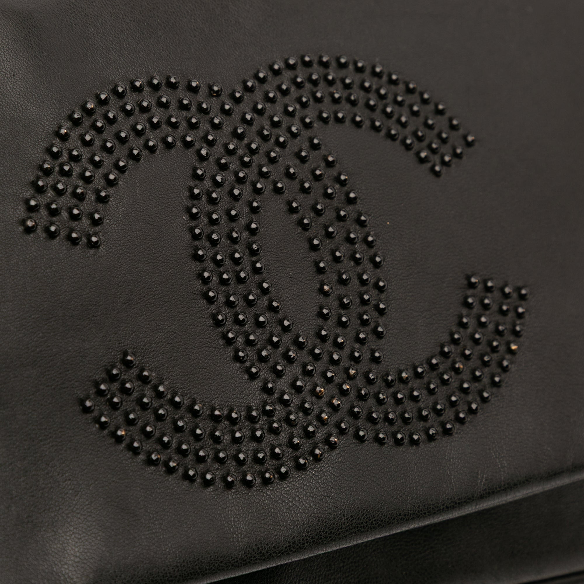 CC Studded Lambskin East West Flap