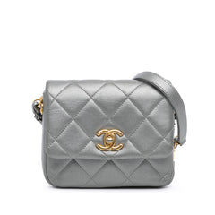 Mini Quilted Lambskin Side Note Flap