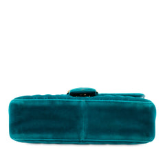 Medium GG Marmont Matelasse Velvet Shoulder Bag
