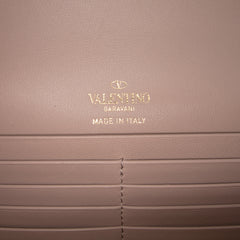 Calfskin Rockstud Envelope Wallet on Chain