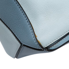 Small Tricolor Calfskin Puzzle Satchel