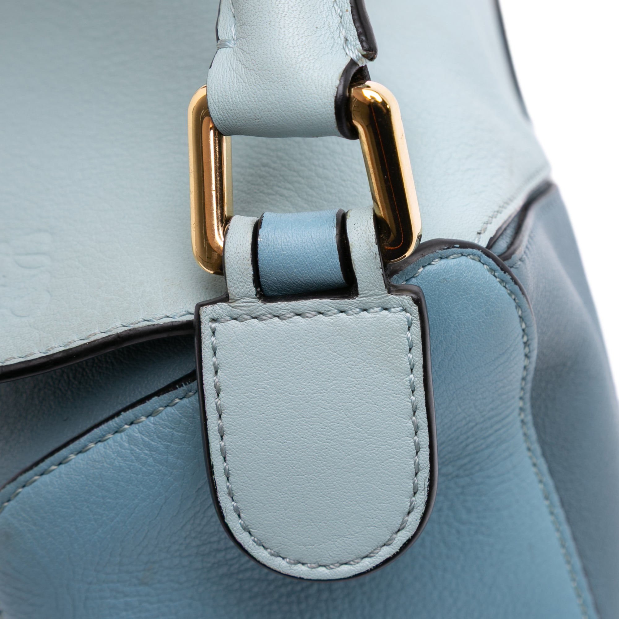 Small Tricolor Calfskin Puzzle Satchel