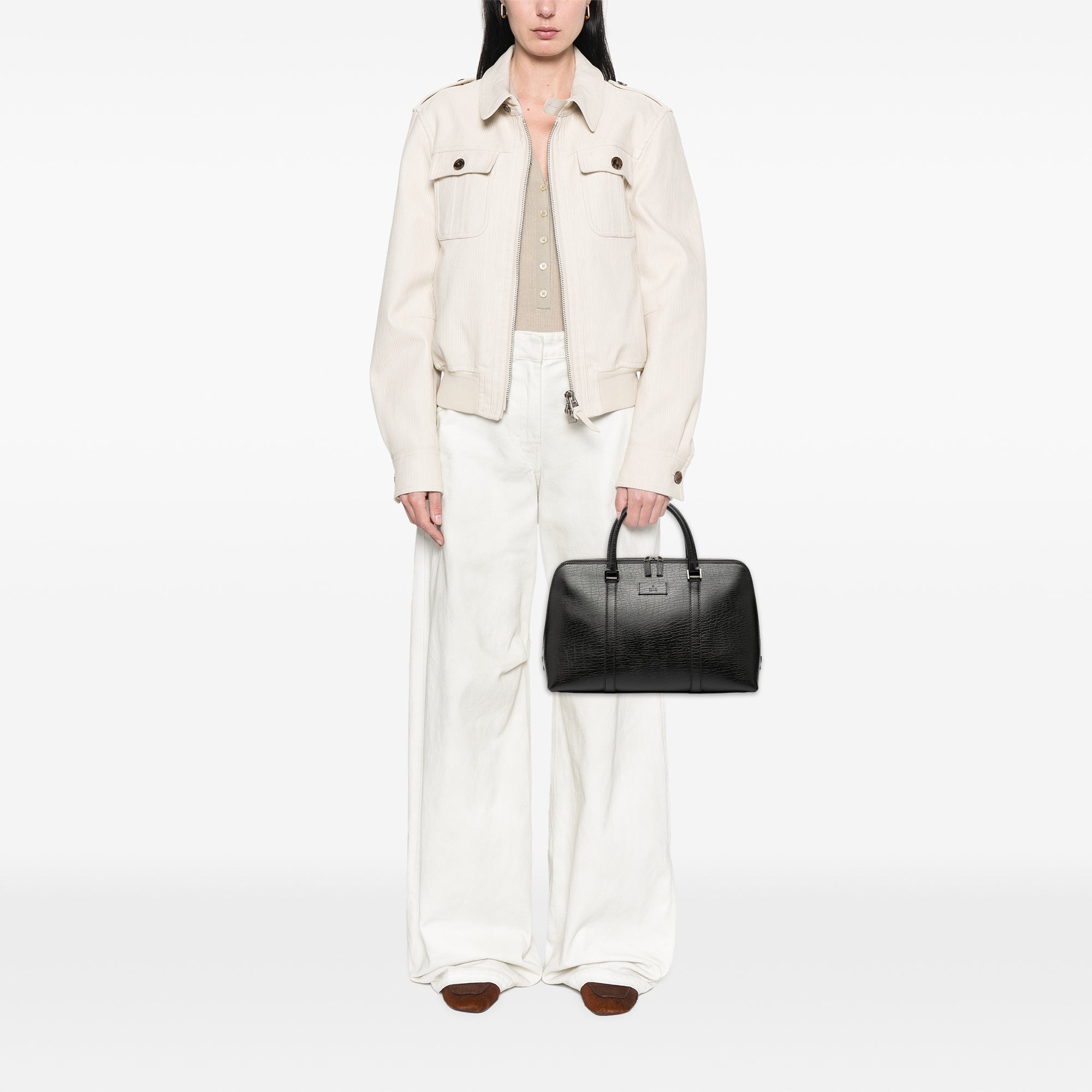 Textured Calfskin Handbag