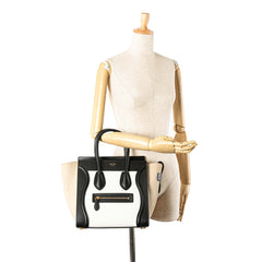 Mini Tricolor Leather Luggage Tote
