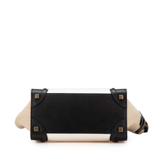 Mini Tricolor Leather Luggage Tote