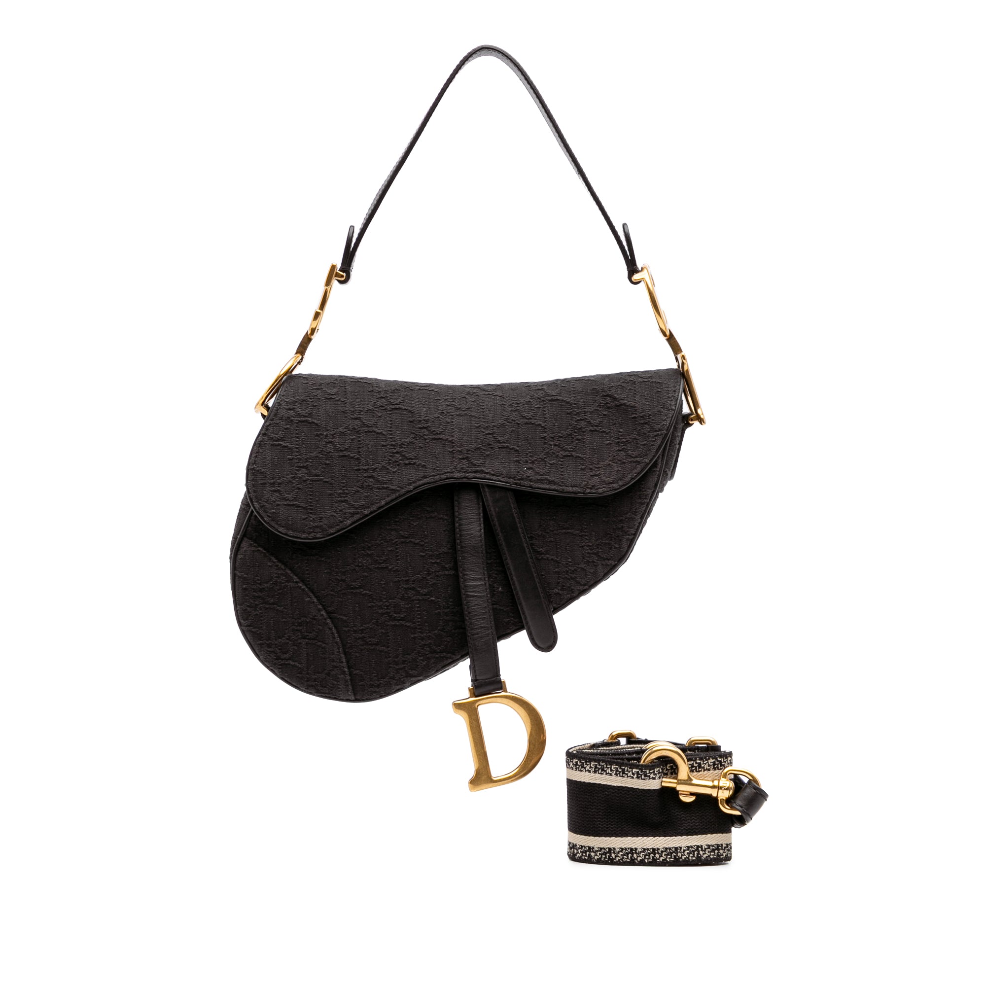Oblique Canvas Saddle Bag