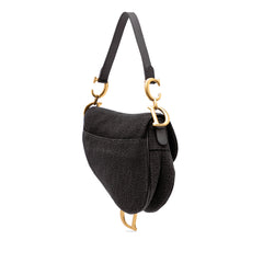 Oblique Canvas Saddle Bag