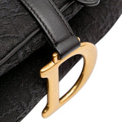 Oblique Canvas Saddle Bag