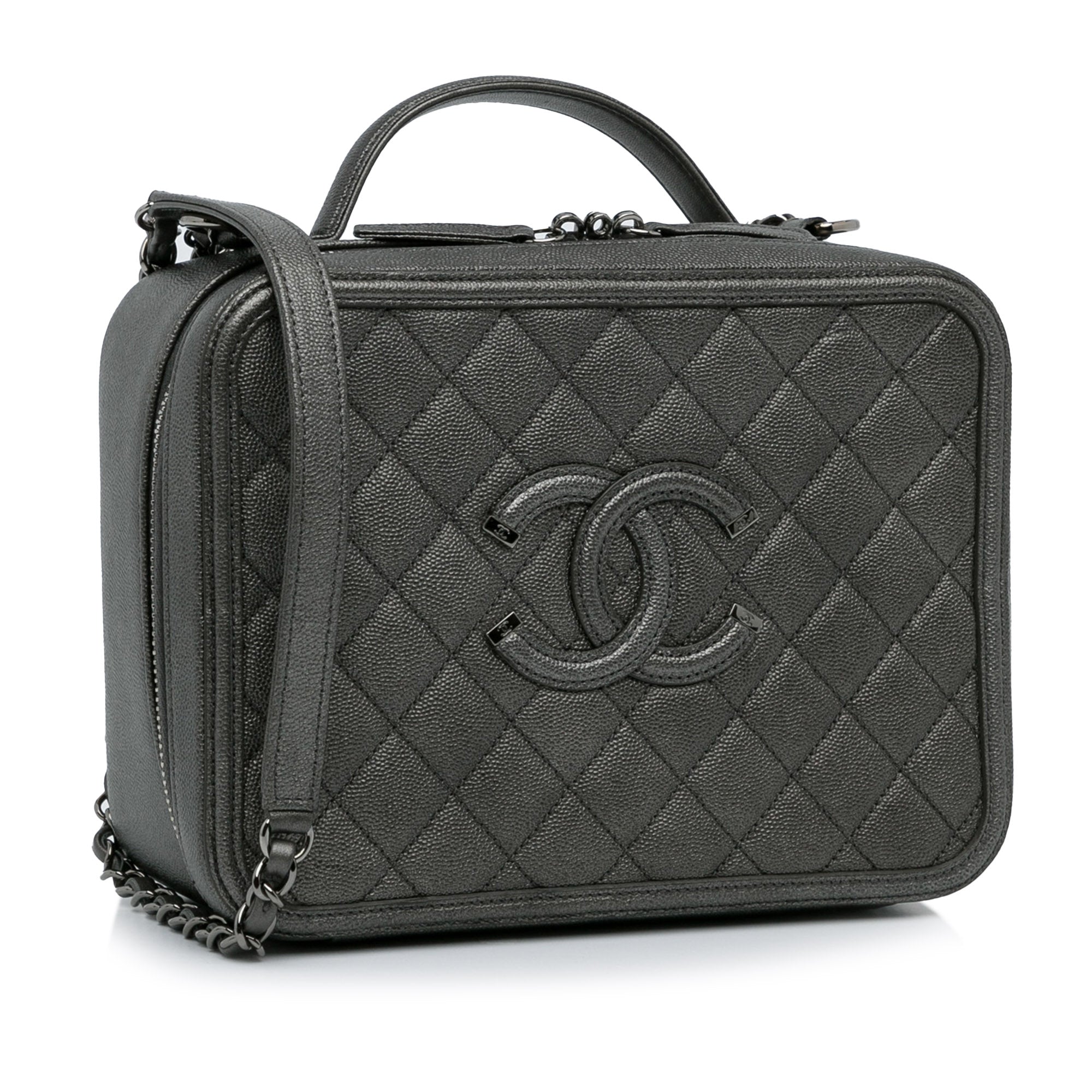 Medium CC Filigree Caviar Vanity Case_1