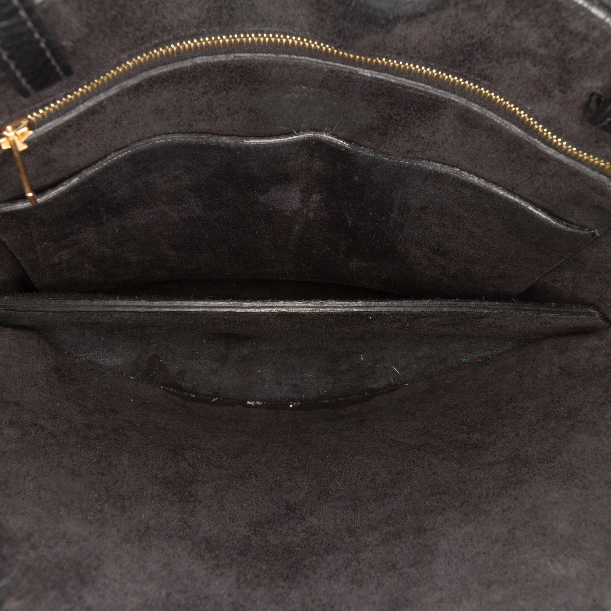 Croc Embossed Leather Curved Shoulder Bag