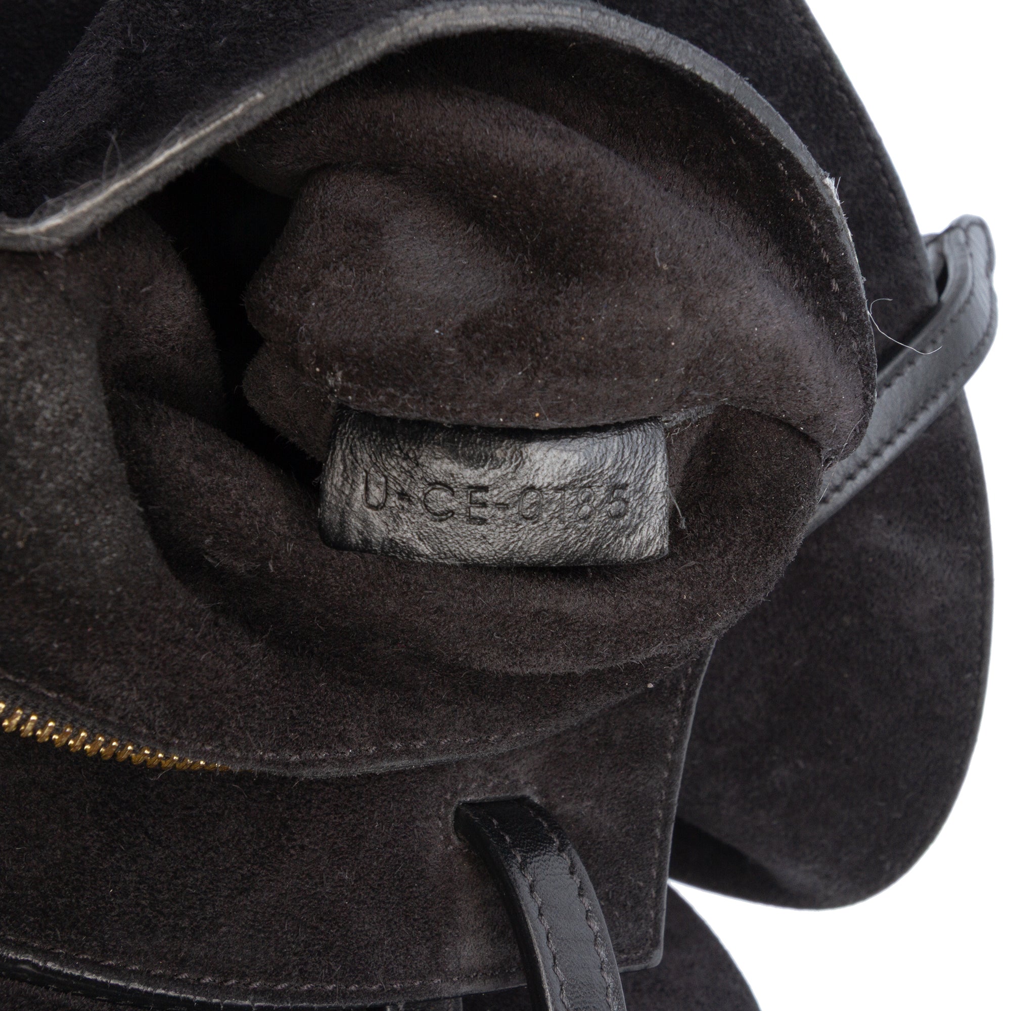 Croc Embossed Leather Curved Shoulder Bag