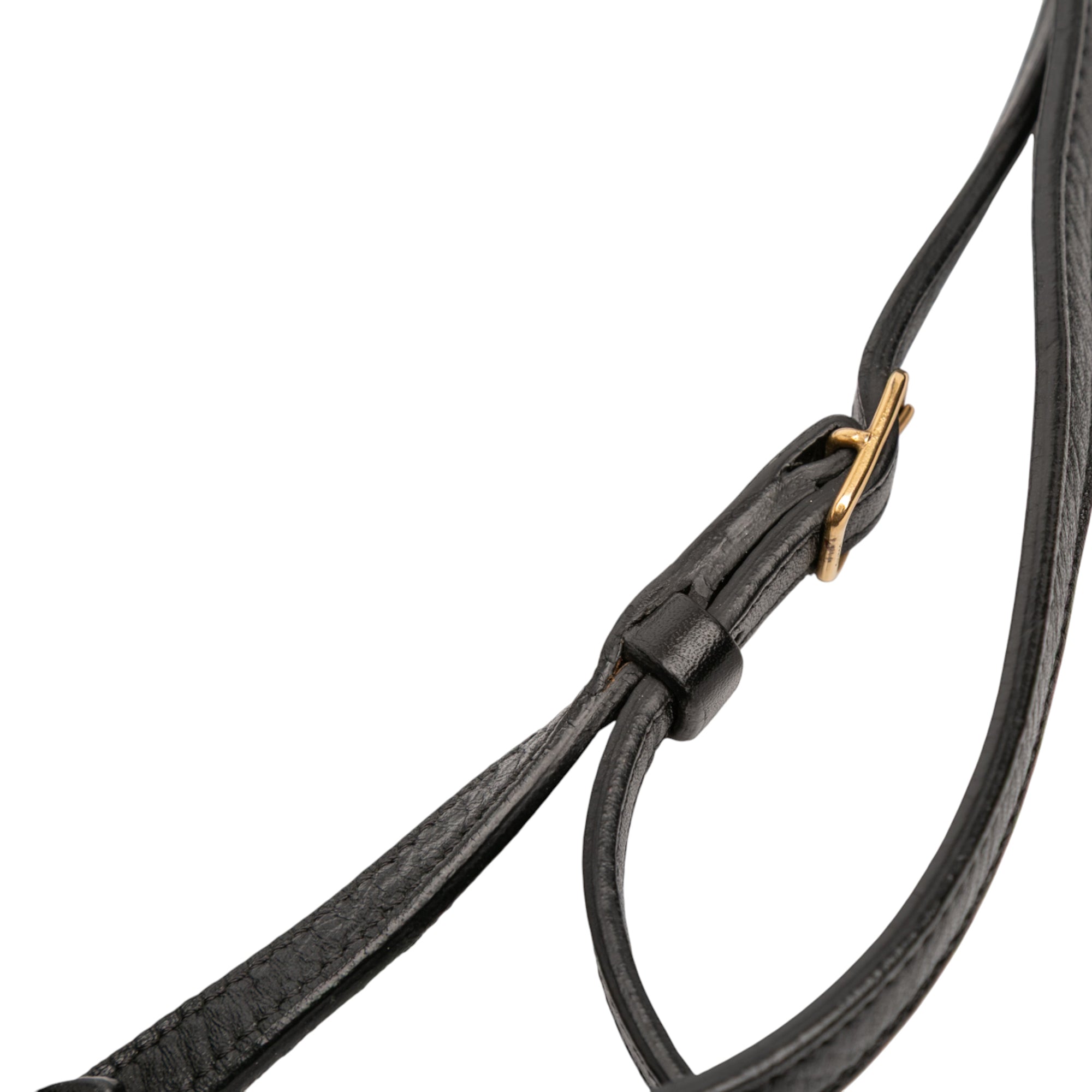 Croc Embossed Leather Curved Shoulder Bag