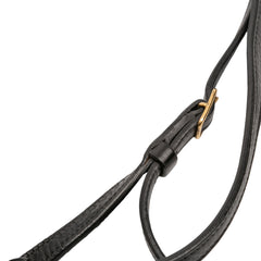 Croc Embossed Leather Curved Shoulder Bag