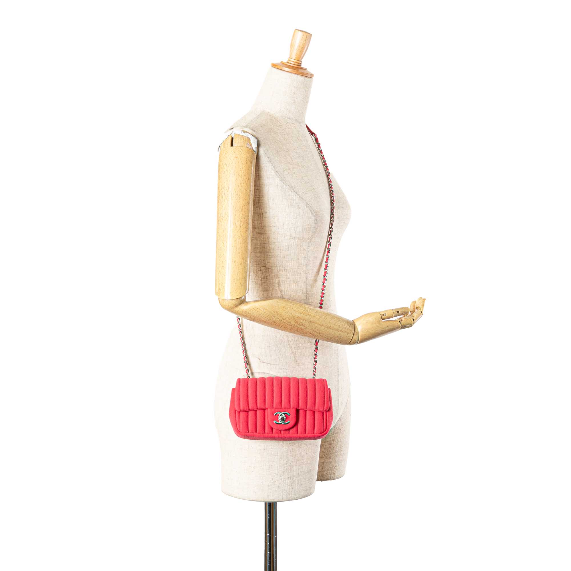 Mini Vertical Quilted Jersey Single Flap