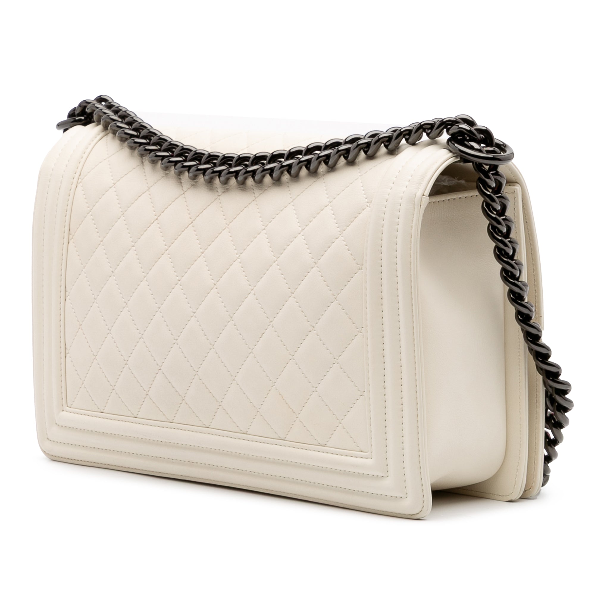 Medium Quilted Lambskin Boy Flap