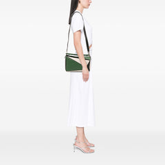 Medium Tricolor Calfskin Puzzle Satchel