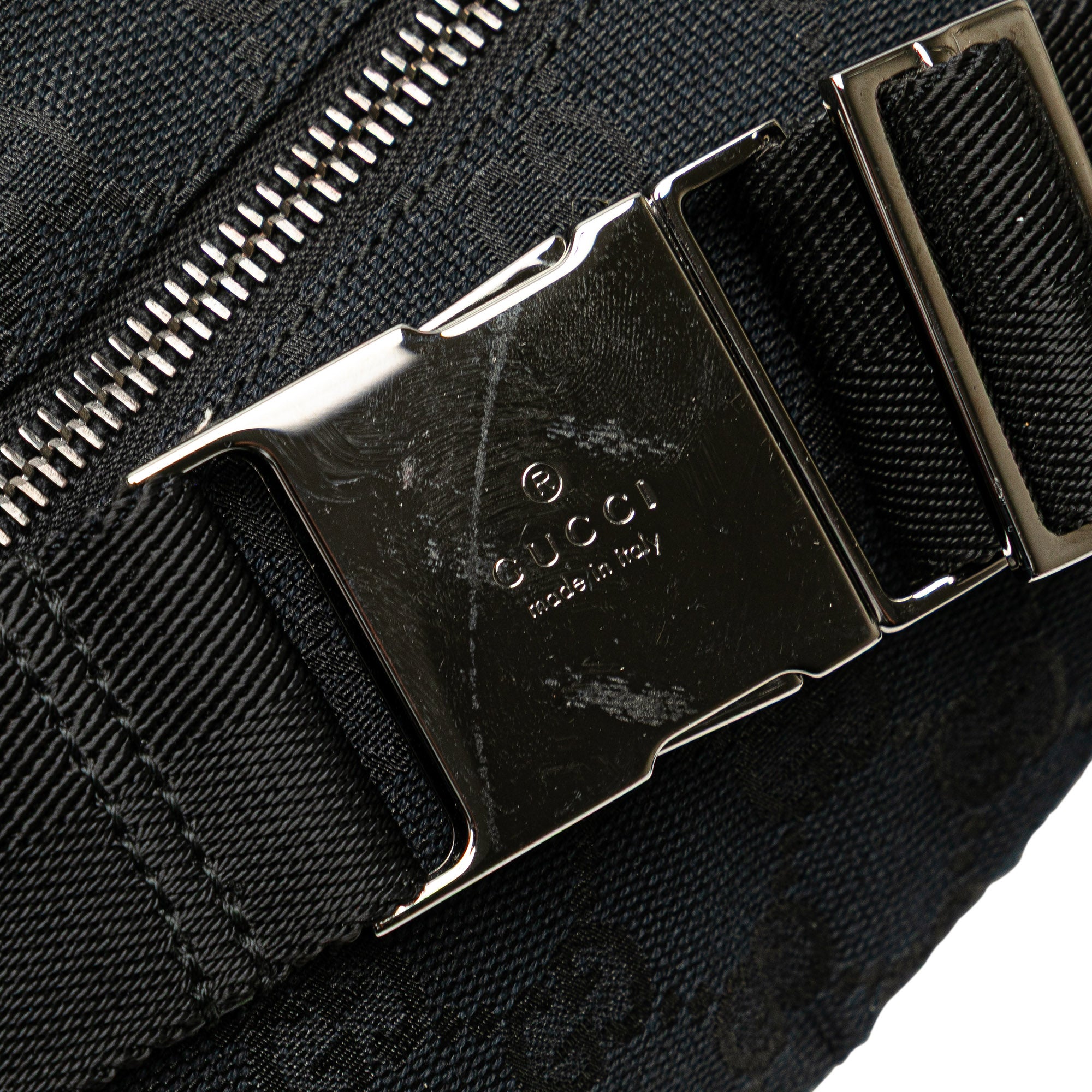 GG Canvas Double Pocket Belt Bag