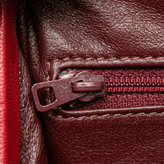 Quilted Suede Metal Frame Handbag