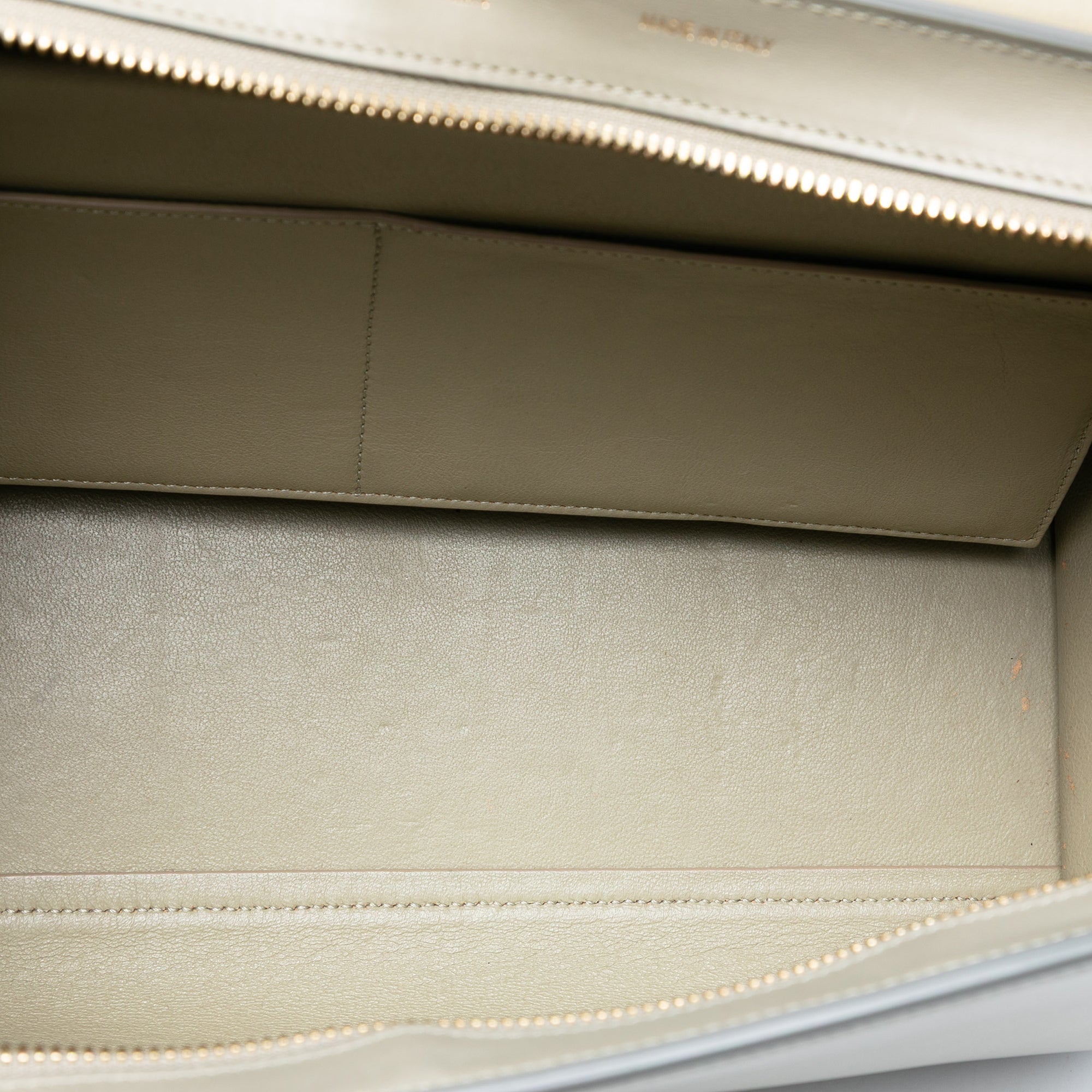 Medium Bicolor Leather Trapeze Satchel