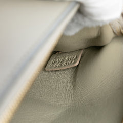 Medium Bicolor Leather Trapeze Satchel