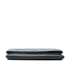 Quilted Lambskin CC Beauty Foldover Clutch