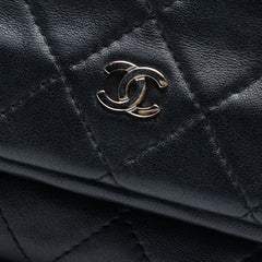 Quilted Lambskin CC Beauty Foldover Clutch