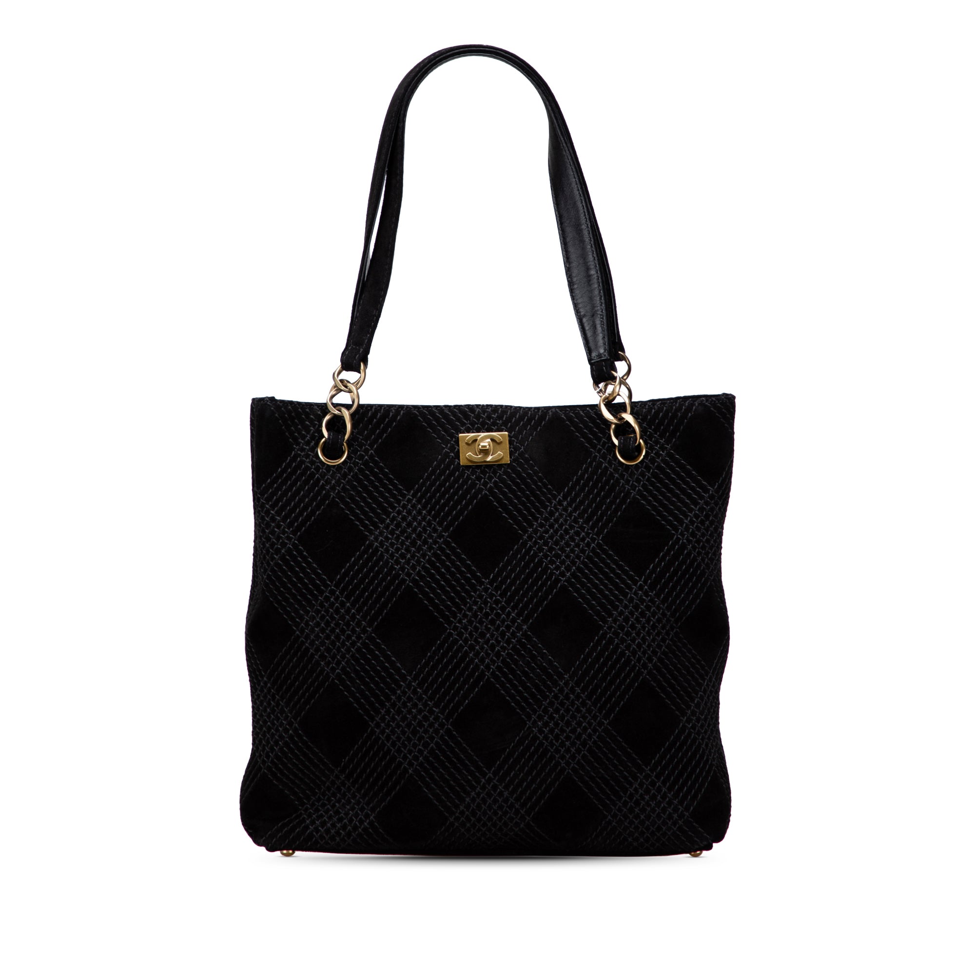 CC Stitched Suede Tote