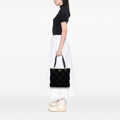 CC Stitched Suede Tote