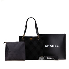 CC Stitched Suede Tote
