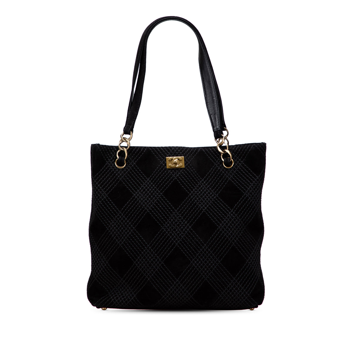 CC Stitched Suede Tote