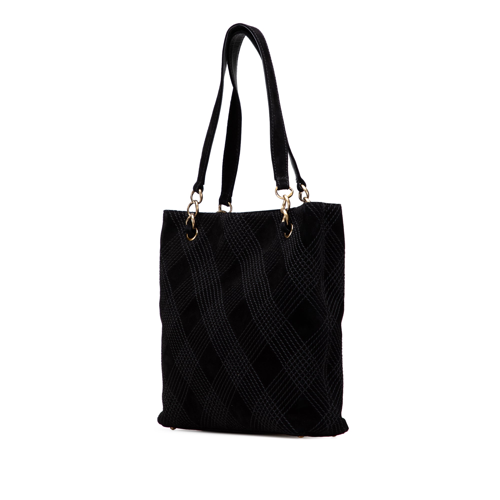 CC Stitched Suede Tote