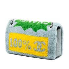 Shearling and Lambskin Patchwork No 5 Pop Art Flap