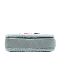 Shearling and Lambskin Patchwork No 5 Pop Art Flap