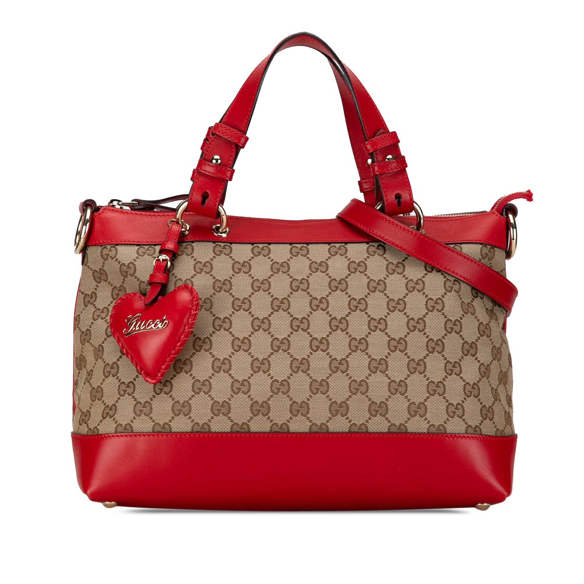 GG Canvas Valentine Satchel_0