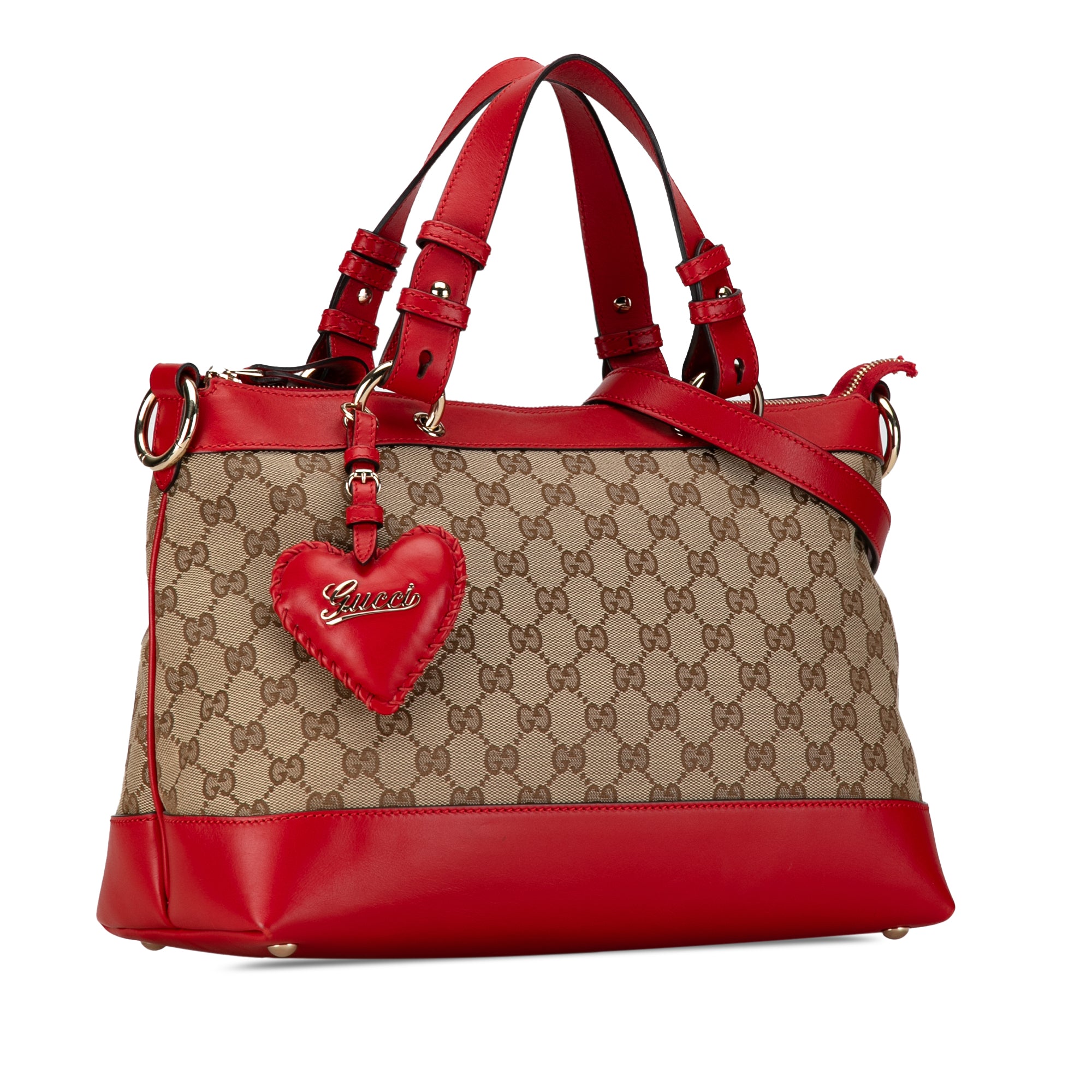 GG Canvas Valentine Satchel