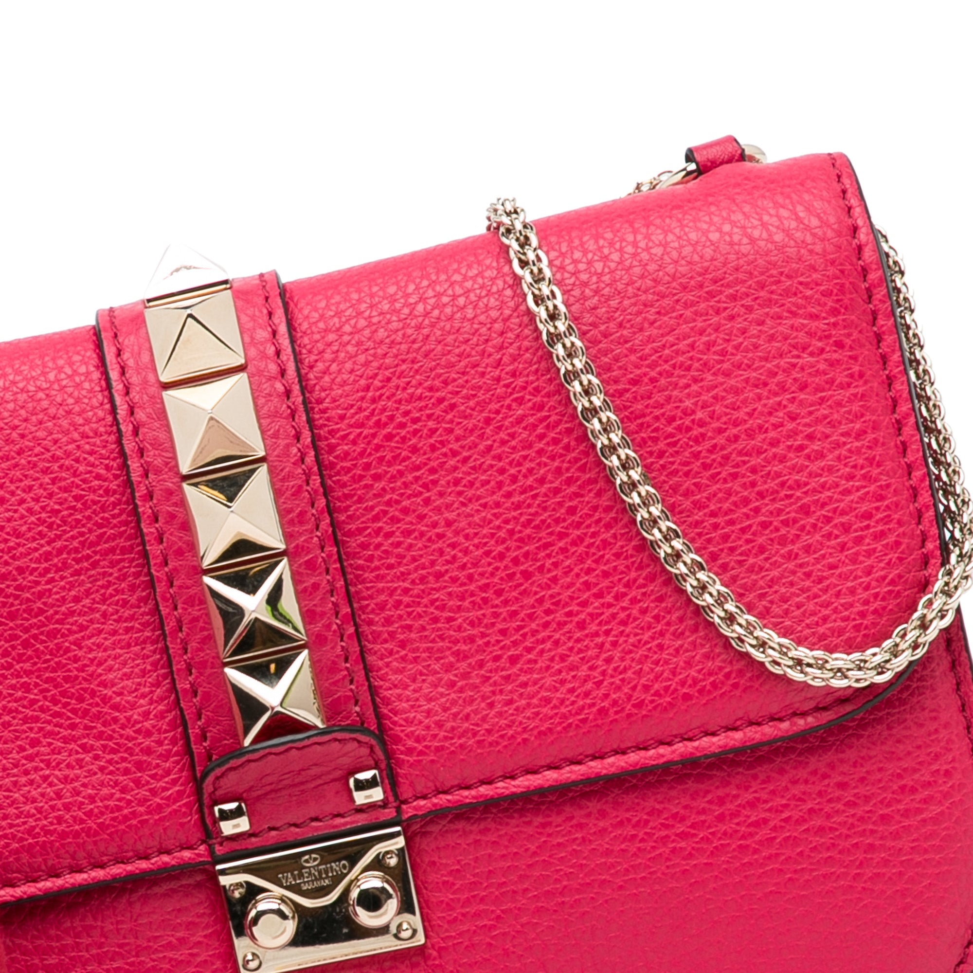 Small Rockstud Glam Lock Shoulder Bag