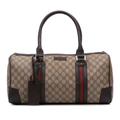GG Supreme Web Boston Bag