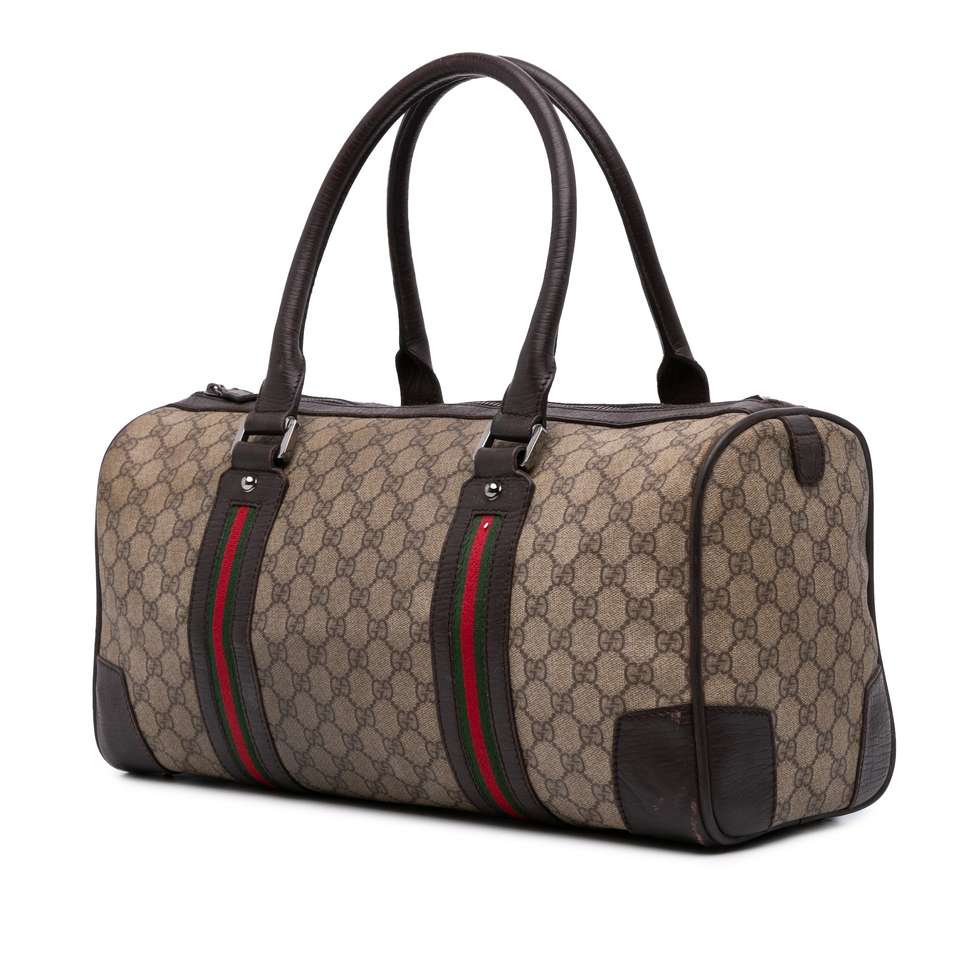 GG Supreme Web Boston Bag