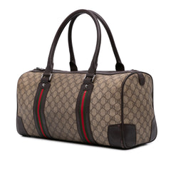 GG Supreme Web Boston Bag
