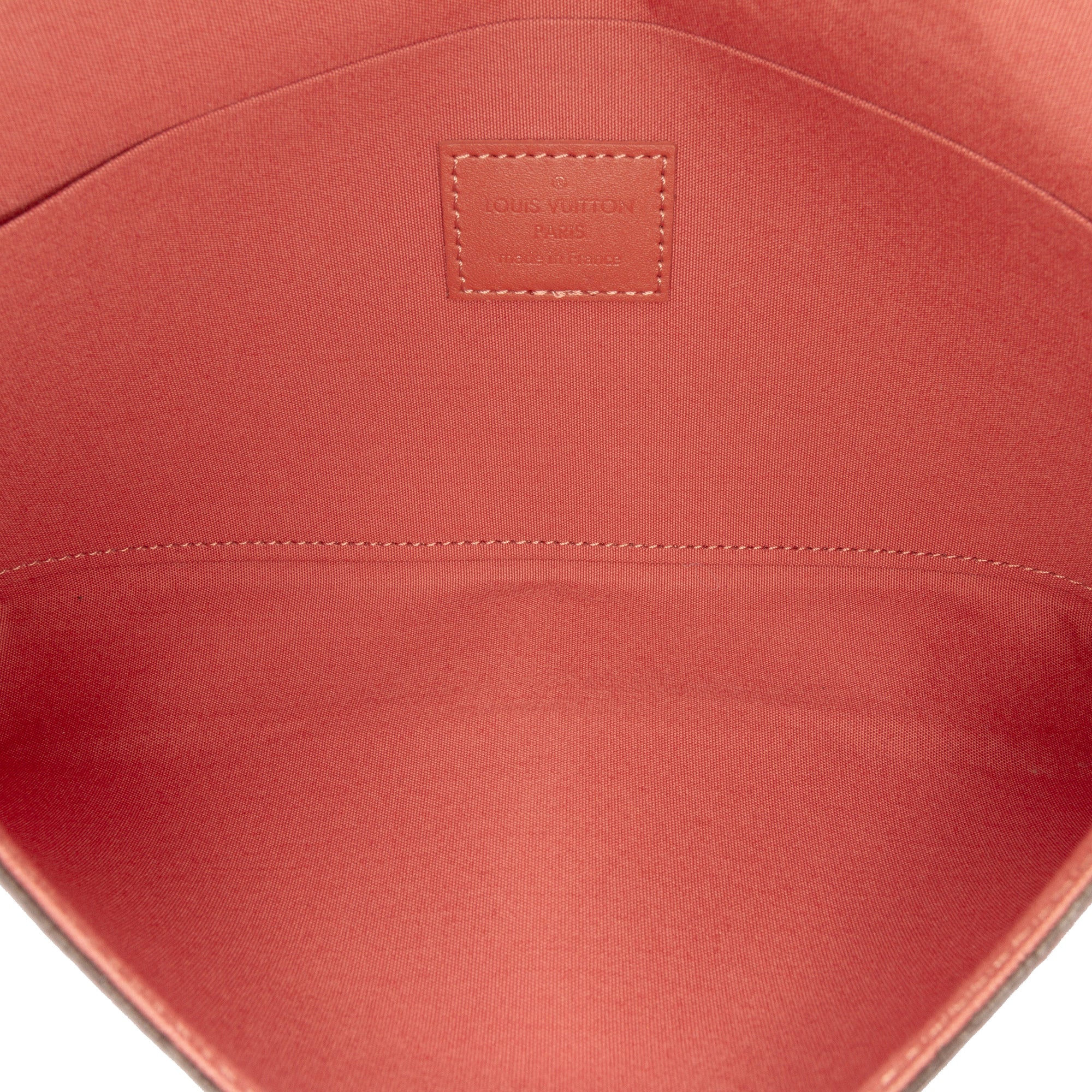 Monogram Vernis Pochette Felicie Valentine Dog