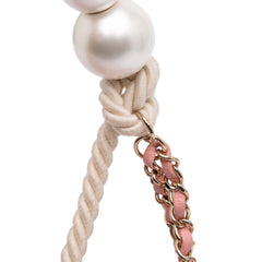 Mini Tweed Pearl Top Handle Flap