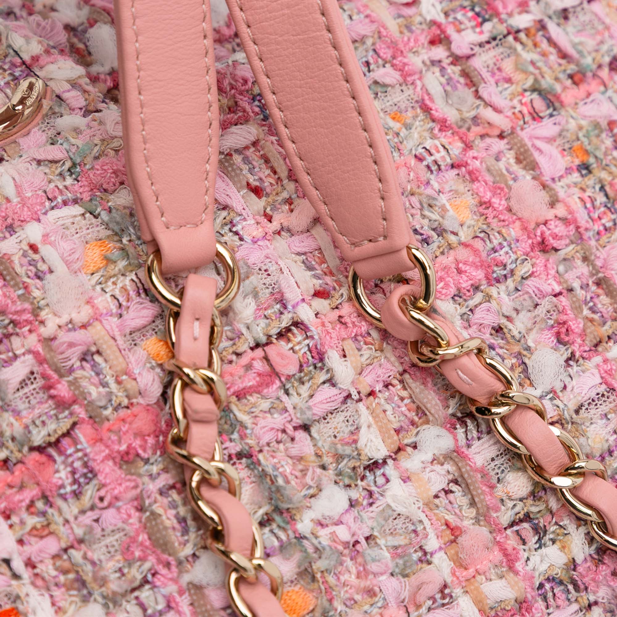 Mini Tweed Pearl Top Handle Flap