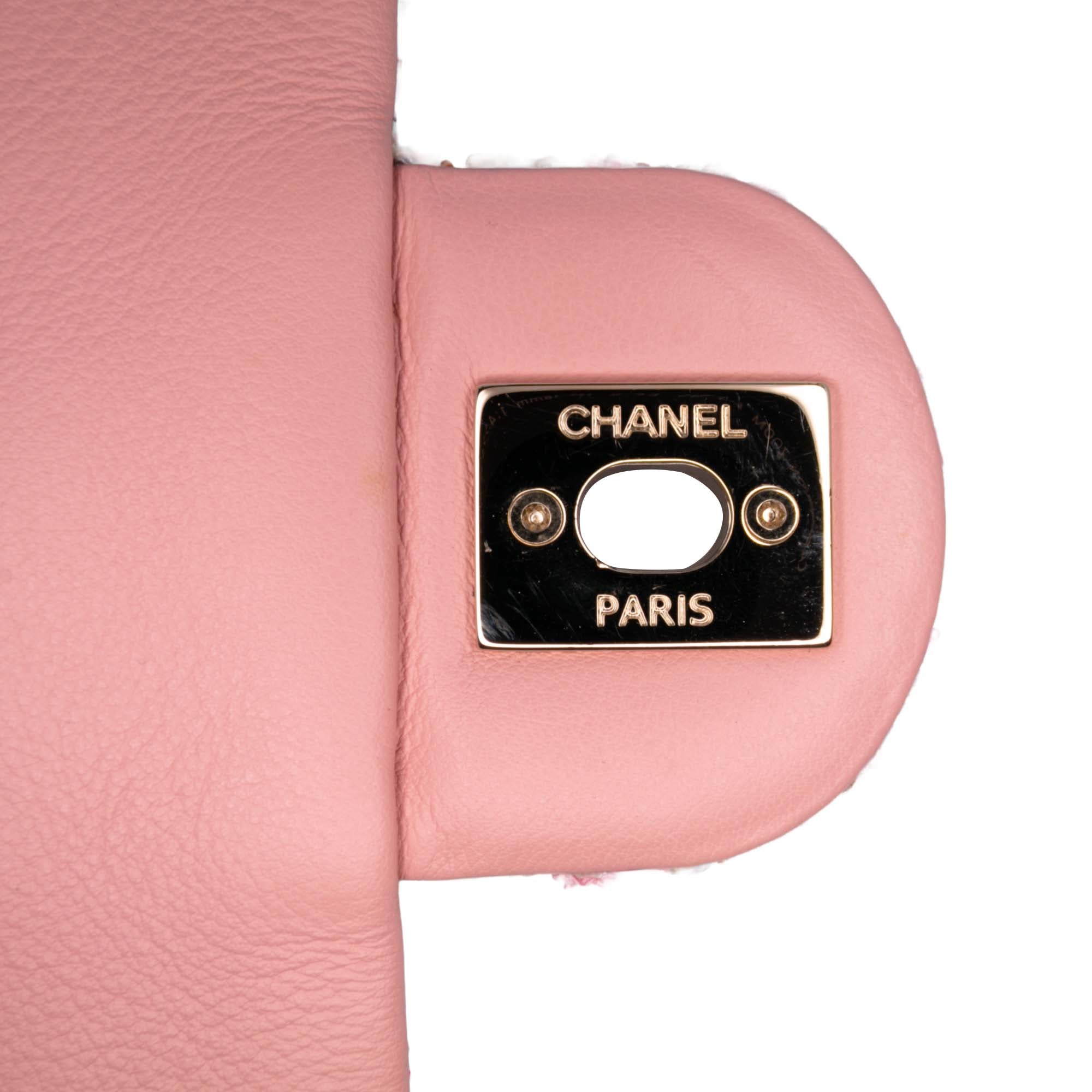 Mini Tweed Pearl Top Handle Flap