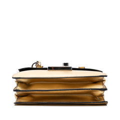 Mini Metallic Saffiano Sound Lock Satchel