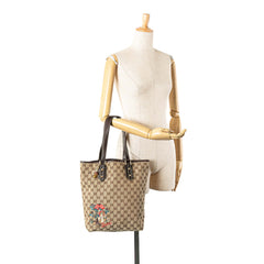 GG Canvas Embroidered Mushroom Tote