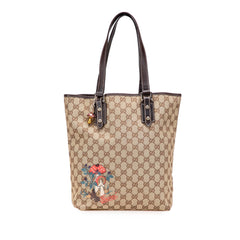 GG Canvas Embroidered Mushroom Tote